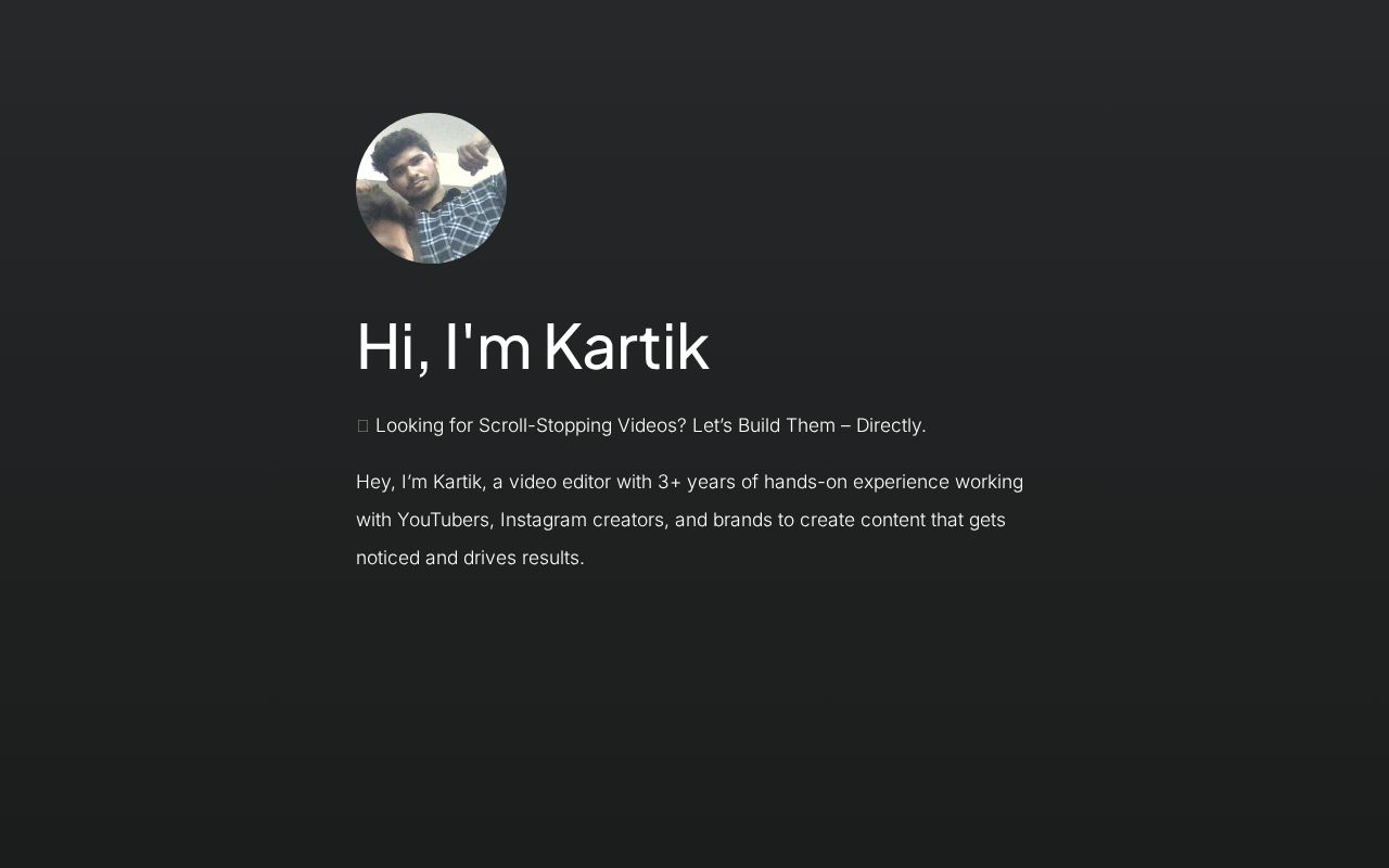 Carrd profile picture for @kartik07